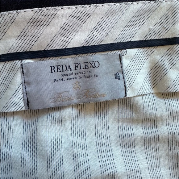 🖇️ Brooks Brothers Reda Flexo Milano Fit Navy Heathered Dress Pant - Picture 6 of 6